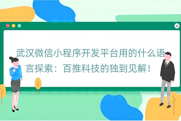 武汉微信小程序开发平台用的什么语言