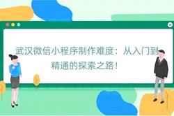 武汉微信小程序制作难度：从入门到精通的探索之路！